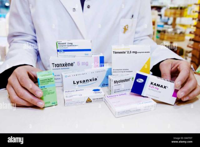 Diazepam, Xanax, Rivotril, Lexaurin, Lorazopam