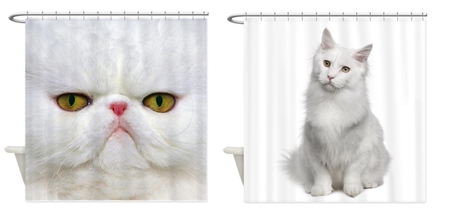 Koi koupelnov zvsy / Cat shower curtains